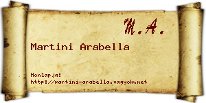 Martini Arabella névjegykártya